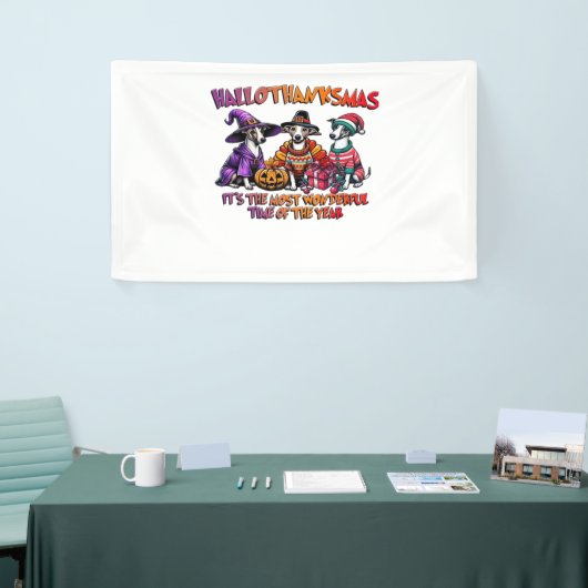 ウィペットのハロウィーン感謝祭クリスマスオーバーサイズ 横断幕 (トレードショー)