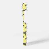 ウィペットイタリアングレイハウンド犬シルエット黄色 iPhoneケース (左側面)