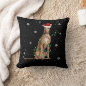 ウィペットクリスマスライトカワイサンタウィペットクリスマス クッション (ブランケット)