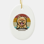 ウィペットクリスマスライトカワイサンタウィペットクリスマス セラミックオーナメント (裏面)