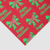 ウィペットシルエットレッドクリスマスドッグ&グリーンボウ 薄葉紙 (詳細)
