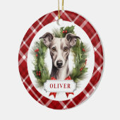 ウィペットセラミックサークルオーナメント セラミックオーナメント (左)