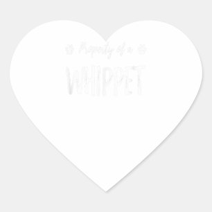 ウィペットプロパティおもしろい犬ママギフトアイディア ハートシール