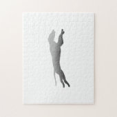 ウィペットランニングのシルエット ジグソーパズル (縦)