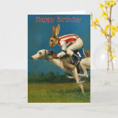 ウィペットレーサー誕生日カード カード (黄色い花)