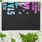 ウィペット個人のストーカー私が後を追す キッチンタオル (折り畳み)