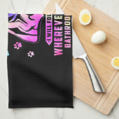 ウィペット個人のストーカー私が後を追す キッチンタオル (四つ折り)