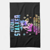 ウィペット個人のストーカー私が後を追す キッチンタオル (縦)