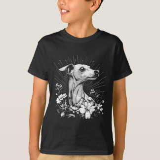 ウィペット愛好家のレトロスタイルのタトゥー Tシャツ