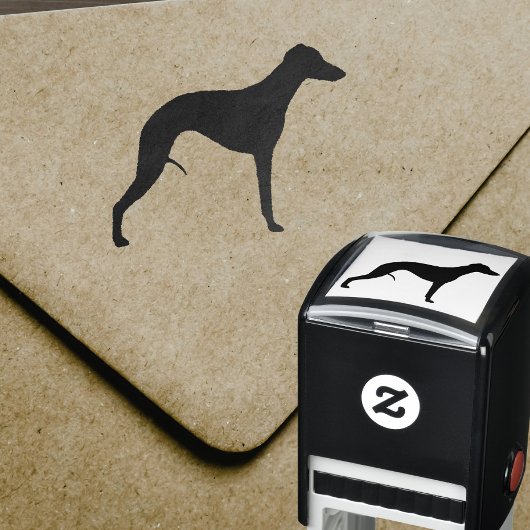 ウィペット犬がシルエットを育てる セルフインキングスタンプ