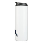 ウィペット犬が黒水色シルエットを育てる タンブラー (回転右)