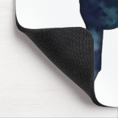 ウィペット犬が黒水色シルエットを育てる マウスパッド (コーナー)