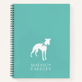 ウィペット犬の子犬 ノートブック (正面)