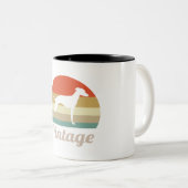 ウィペット犬の恋人 |ヴィンテージスタイル ツートーンマグカップ (正面右)