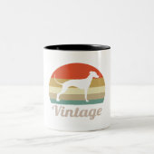 ウィペット犬の恋人 |ヴィンテージスタイル ツートーンマグカップ (中央)