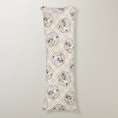 ウィペット絵を描ズブリンドルホワイトオリジナルドッグアート ボディピロー (正面縦)