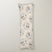 ウィペット絵を描ズブリンドルホワイトオリジナルドッグアート ボディピロー (裏面 (縦))