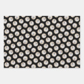 ウィペット絵を描ズブリンドルホワイトオリジナルドッグアート ラッピングペーパーシート (正面3)