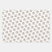 ウィペット絵を描ズブリンドルホワイトオリジナルドッグアート ラッピングペーパーシート (正面2)