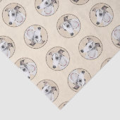 ウィペット絵を描ズブリンドルホワイトオリジナルドッグアート 薄葉紙 (詳細)