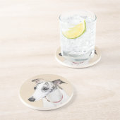 ウィペット絵画ズ – かわいいオリジナルドッグアート コースター (側面)