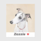 ウィペット絵画ズ – かわいいオリジナルドッグアート シール (シート)