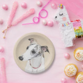 ウィペット絵画ズ – かわいいオリジナルドッグアート ペーパープレート (パーティー)