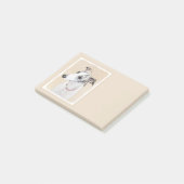 ウィペット絵画ズ – かわいいオリジナルドッグアート ポストイット (アングル)