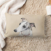 ウィペット絵画ズ – かわいいオリジナルドッグアート ランバークッション (ブランケット)