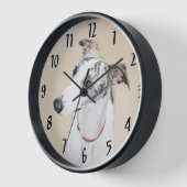 ウィペット絵画ズ – かわいいオリジナルドッグアート 壁時計 (傾斜)