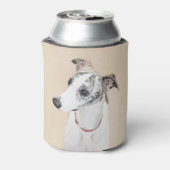 ウィペット絵画ズ – かわいいオリジナルドッグアート 缶クーラー (缶裏面)