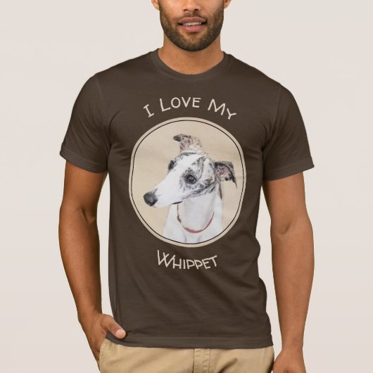 ウィペット絵画ズ – かわいいオリジナルドッグアート Tシャツ (正面)