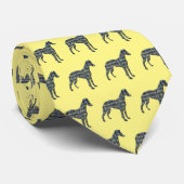 ウィペット/イタリアングレイハウンド犬イエロー&ブルーイエロー ネクタイ (ロール)