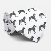 ウィペット/イタリアングレイハウンド犬イエロー&ブルーホワイト ネクタイ (ロール)