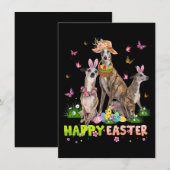 ウィペット イースターバニー 卵 イースターギフト 子ども 招待状 (正面/裏面)