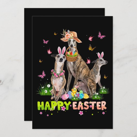 ウィペット イースター ウサギ 卵 イースター ギフト 子供向け シーズンカード (正面/裏面)