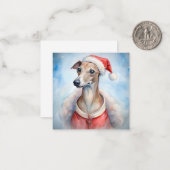 ウィペット クリスマス カード - 祭りのホリデー (正面/裏面インサイチュ)