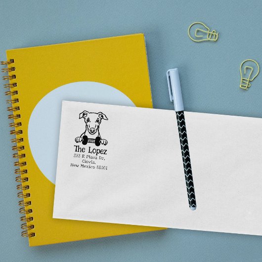 ウィペット・ドッグ、差出人住所、 ラバースタンプ