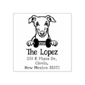 ウィペット・ドッグ、差出人住所、 ラバースタンプ (インプリント)