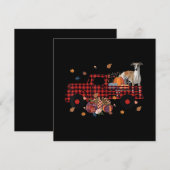 ウィペット パンプキントラック 感謝祭 ハロウィン ギフト 招待状 (正面/裏面)