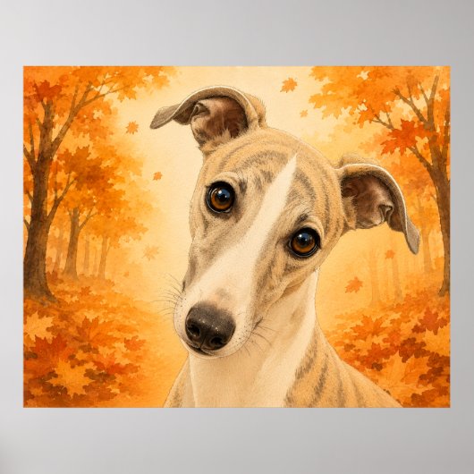 ウィペット　紅葉の森の犬 ポスター (正面)