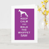 ウィペット 誕生日おめでとうカード (Whippet tanjōbi omedetō kādo) カード (黄色い花)