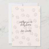 ウィマラ考えナー犬のカード 招待状 (裏面)