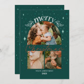 ウィミカルなクリスマス数々ののアーチフォトカード 案内状 (正面/裏面)