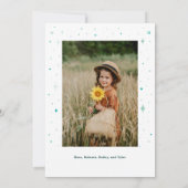 ウィミカルなクリスマス数々ののアーチフォトカード 案内状 (裏面)