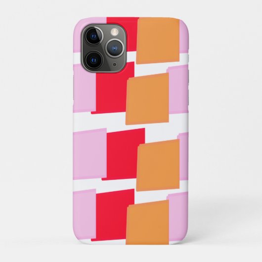 ウィミシカル スクエア レッド オレンジ ピンク Case-Mate iPhoneケース (裏)