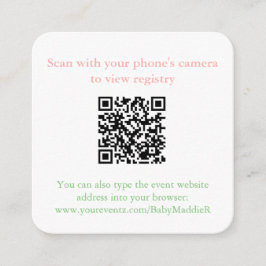 ウィミスティック手ボク色彩の鮮やかウッドバニーQRコード エンクロージャーカード