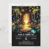 ウィミーブライトウッドランドデジタル誕生日 招待状 (正面)