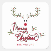 ウィムおもしろいシーホリーベリートナディアホリデー スクエアシール (正面)