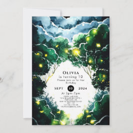 ウィムシきらめくウッドランド誕生日 招待状